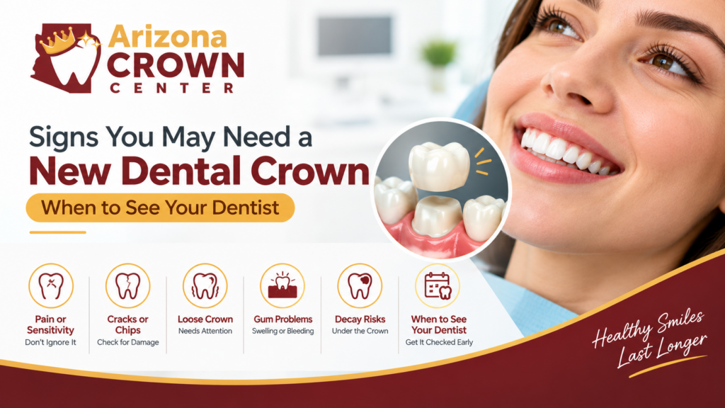 Signs you may need a new dental crown and when to see a dentist